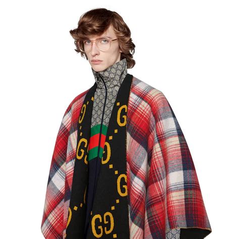 Gucci Reversible GG Wool Poncho 